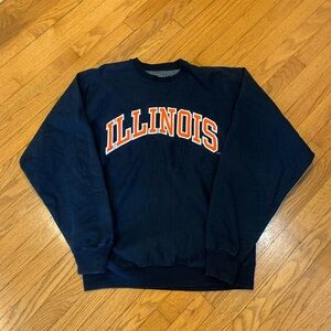 Vintage University of Illinois Fighting Illini Pullover Crewneck Sweater